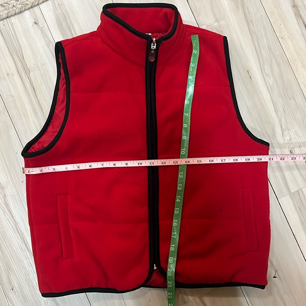 Red fleece zip vest